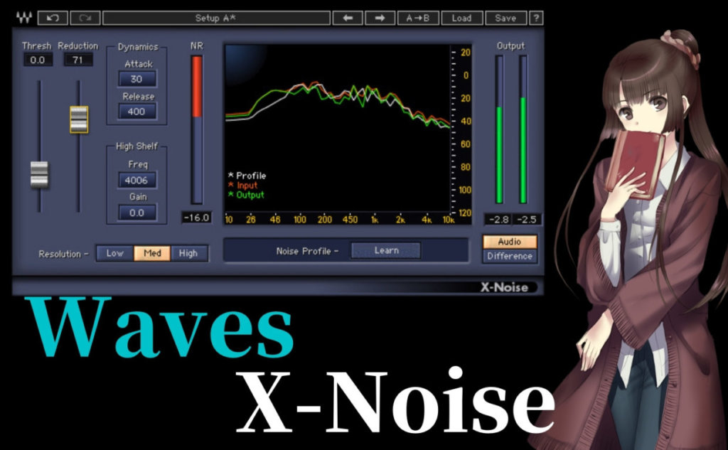 【VST解説】録音時の付加ノイズを除去！Waves「XNoise」の使い方とデモ音源 イボスタジオ（イボGのスタジオ）