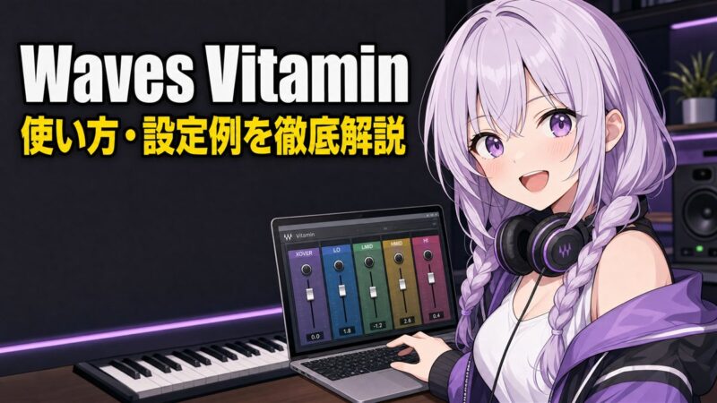 Waves Vitaminの使い方・設定例を徹底解説(キーボーディストのユウナとVitaminの5バンド画面)
