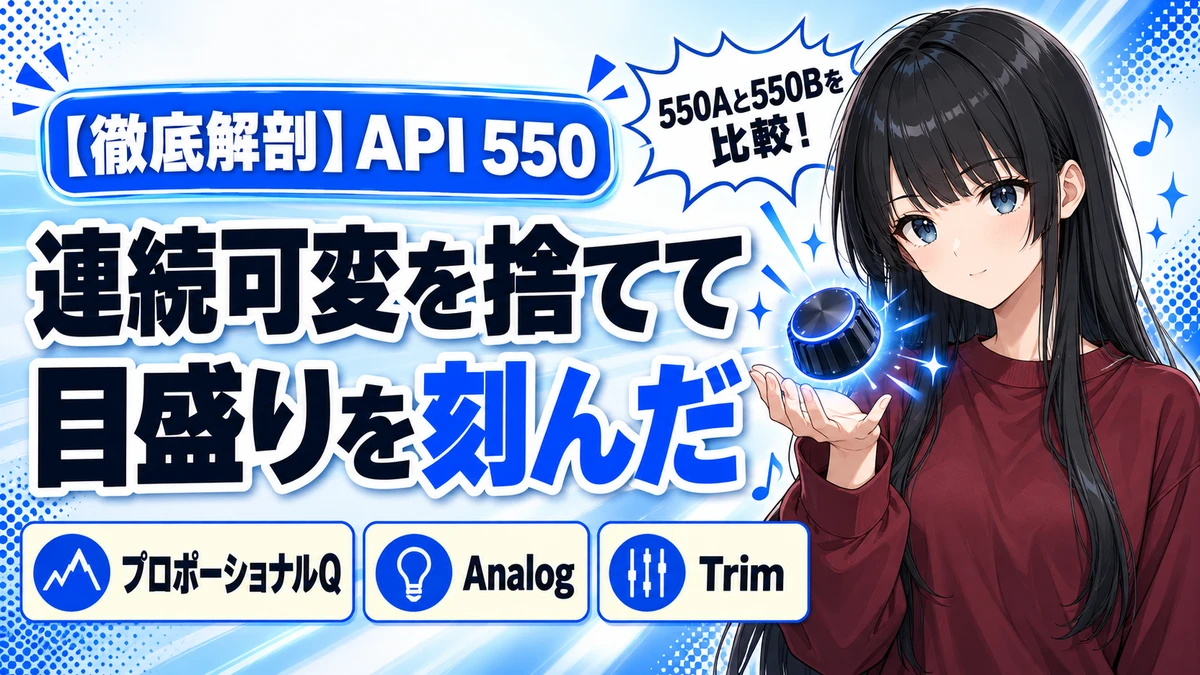 Waves API 550の設計思想｜550Aと550Bの選び分けを解剖