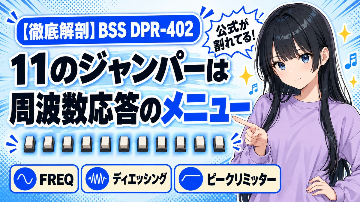 BSS DPR-402の設計思想｜11のジャンパー設定を解剖する